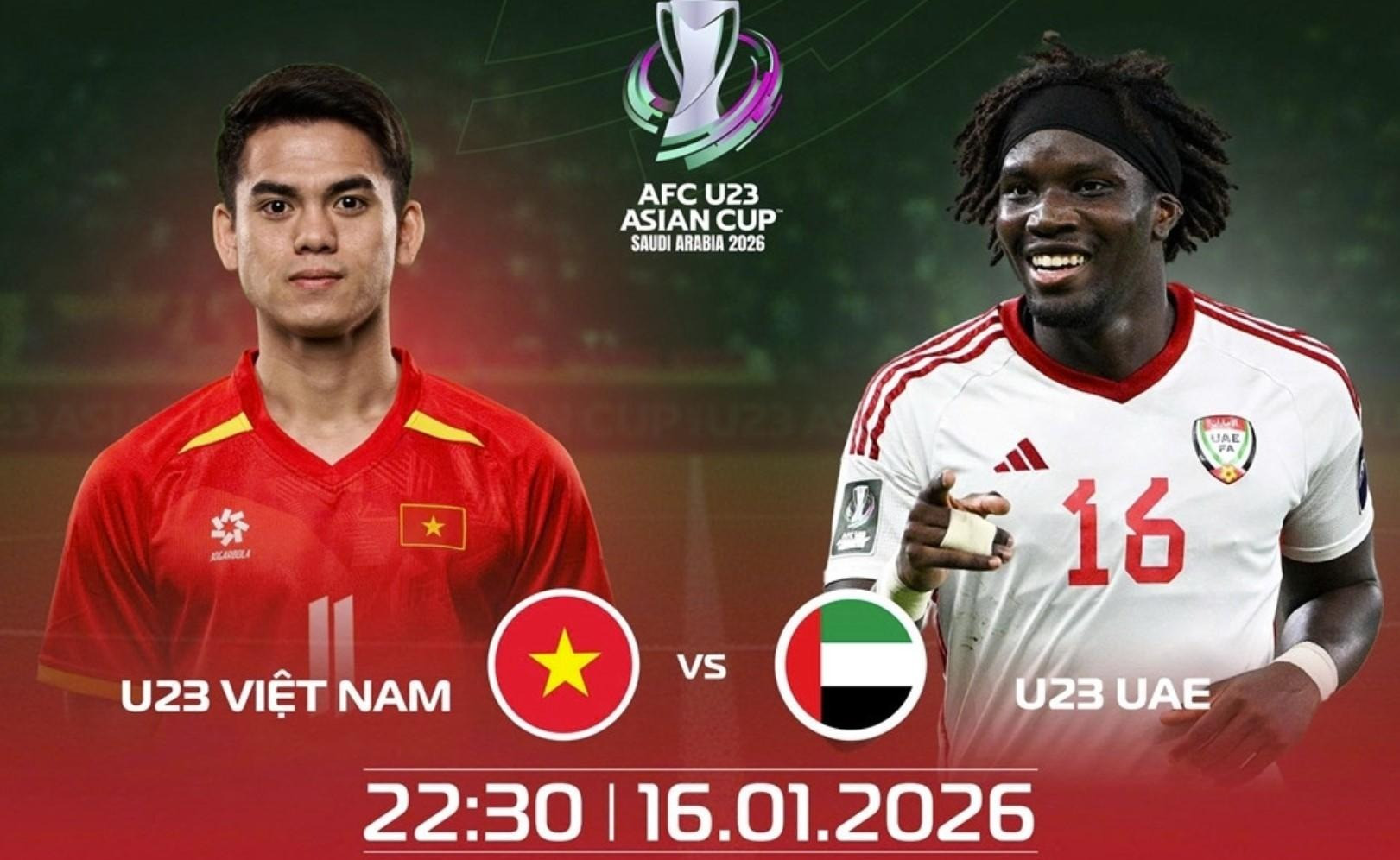 VTV trực tiếp cặp trận bán kết U23 Việt Nam vs UAE lúc 22h30 hôm nay 