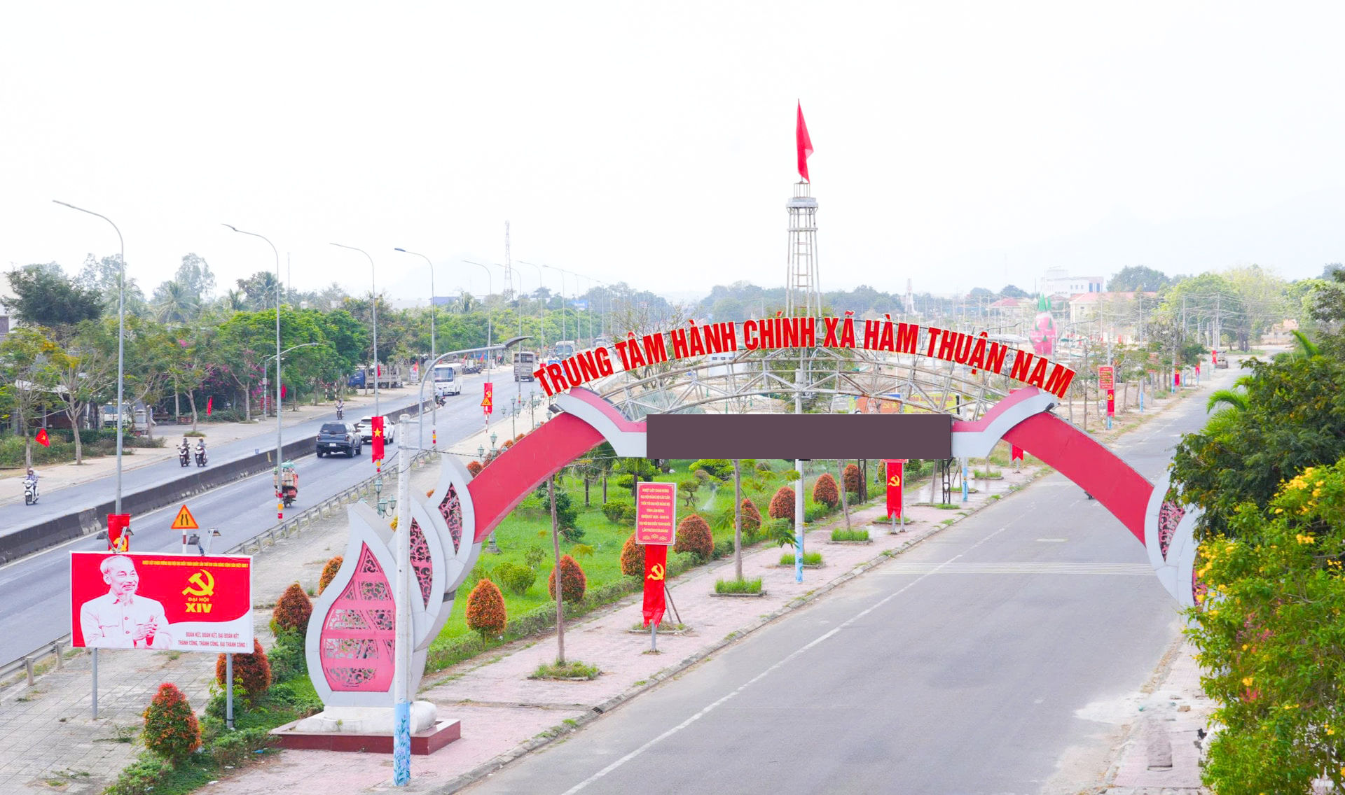Diện mạo xã Hàm Thuận Nam được chỉnh trang khang trang, sạch đẹp