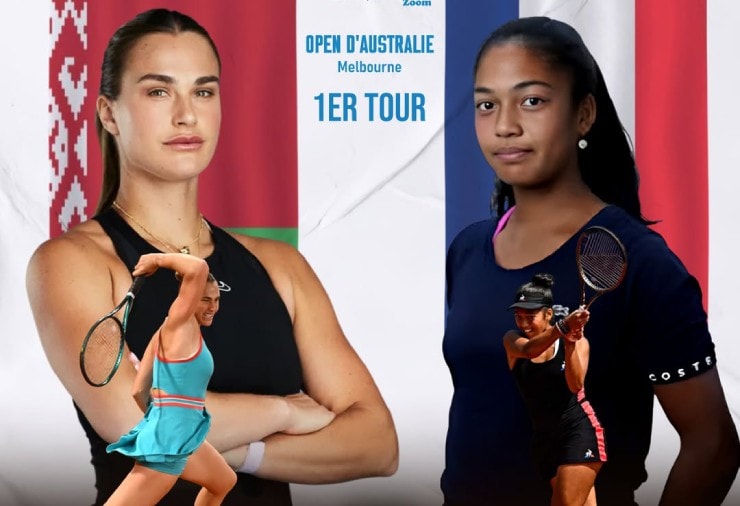 Sabalenka (bên trái) đang rất vào phom