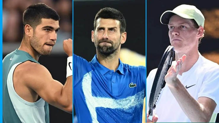 3 tay vợt Alcaraz, Djokovic và Sinner tại Australian Open