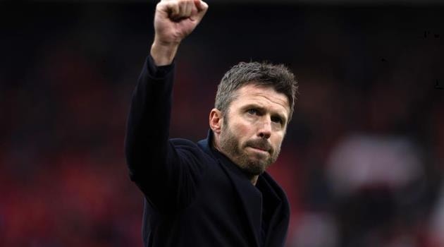 Michael Carrick trong trận ra mắt cương vị HLV tạm quyền Man Utd tại Old Trafford