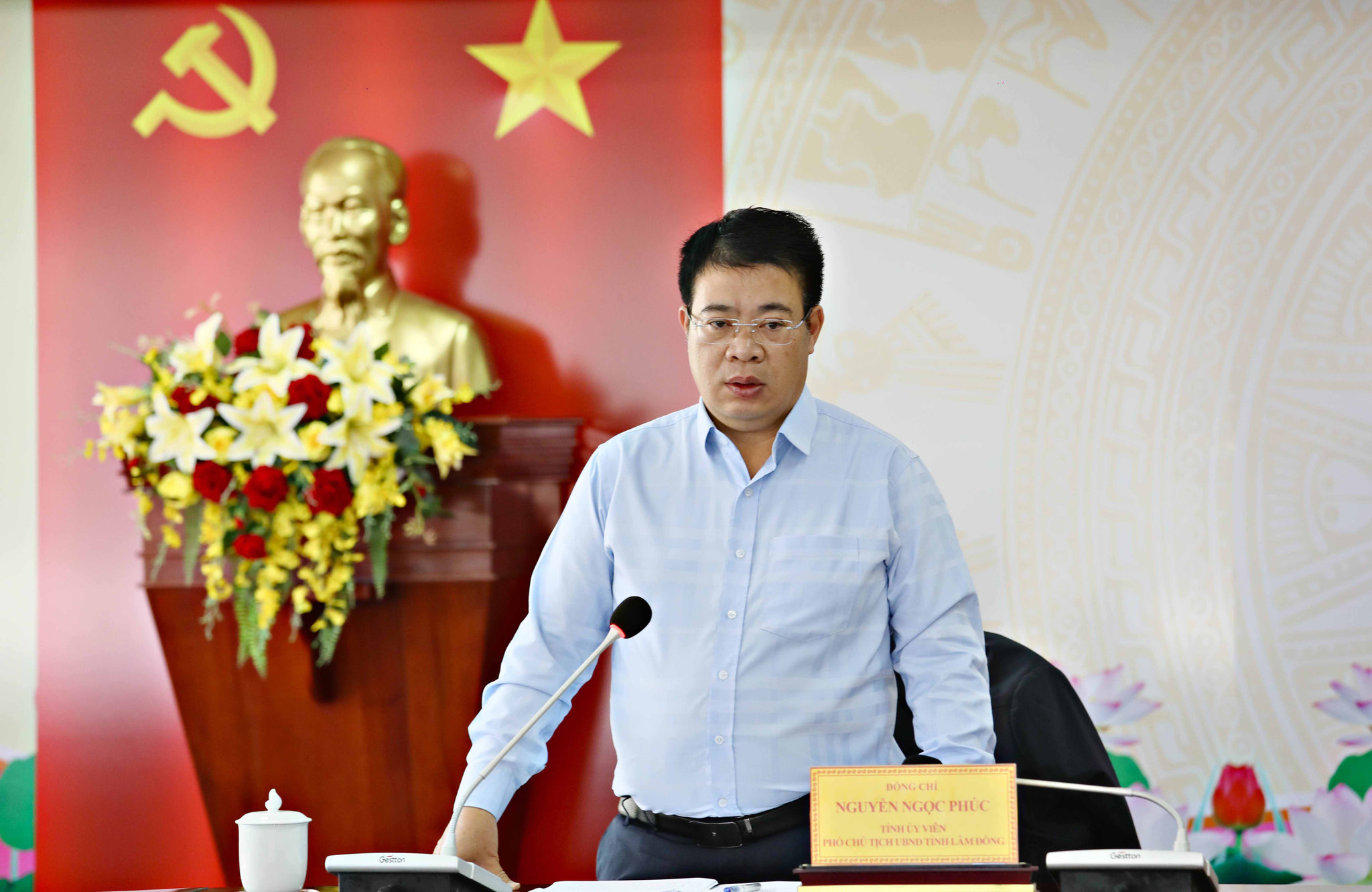 Tỉnh uỷ viên, Phó Chủ tịch UBND tỉnh Lâm Đồng Nguyễn Ngọc Phúc phát biểu định hướng công tác cải cách hành chính trong thời gian to