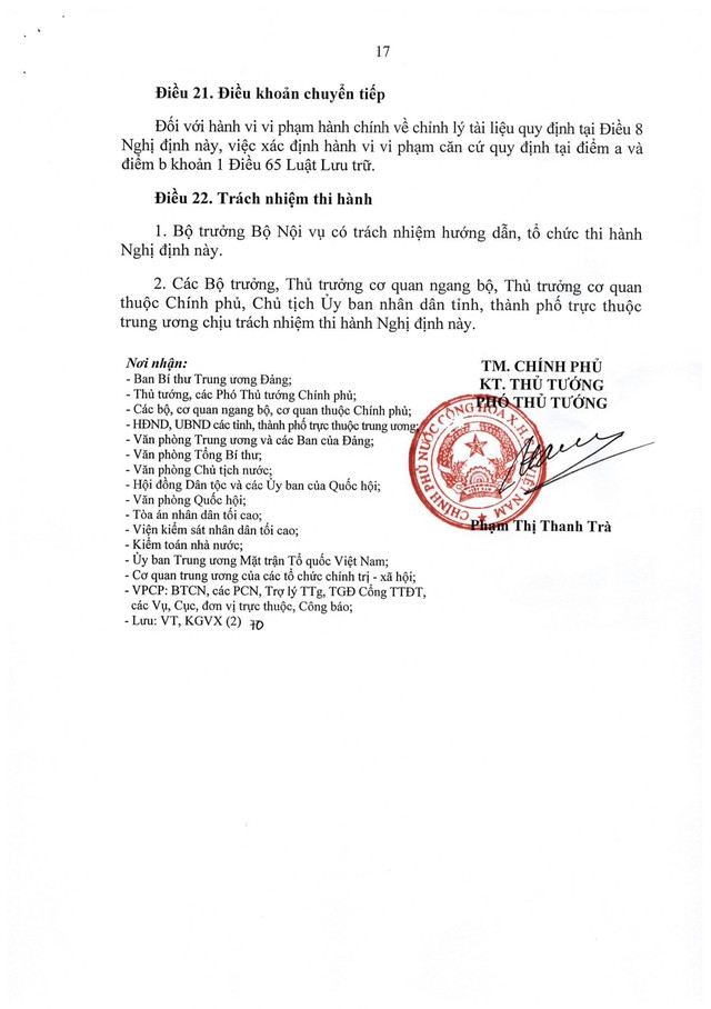 TOÀN VĂN: Nghị định 31/2026/NĐ-CP quy định xử phạt vi phạm hành chính trong lĩnh vực lưu trữ- Ảnh 17.