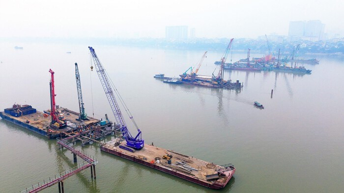 Thi công cầu Trần Hưng Đạo