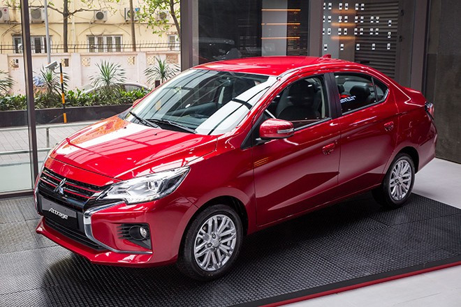 Ngoại thất Mitsubishi Attrage 2025 với ngôn ngữ thiết kế Dynamic Shield