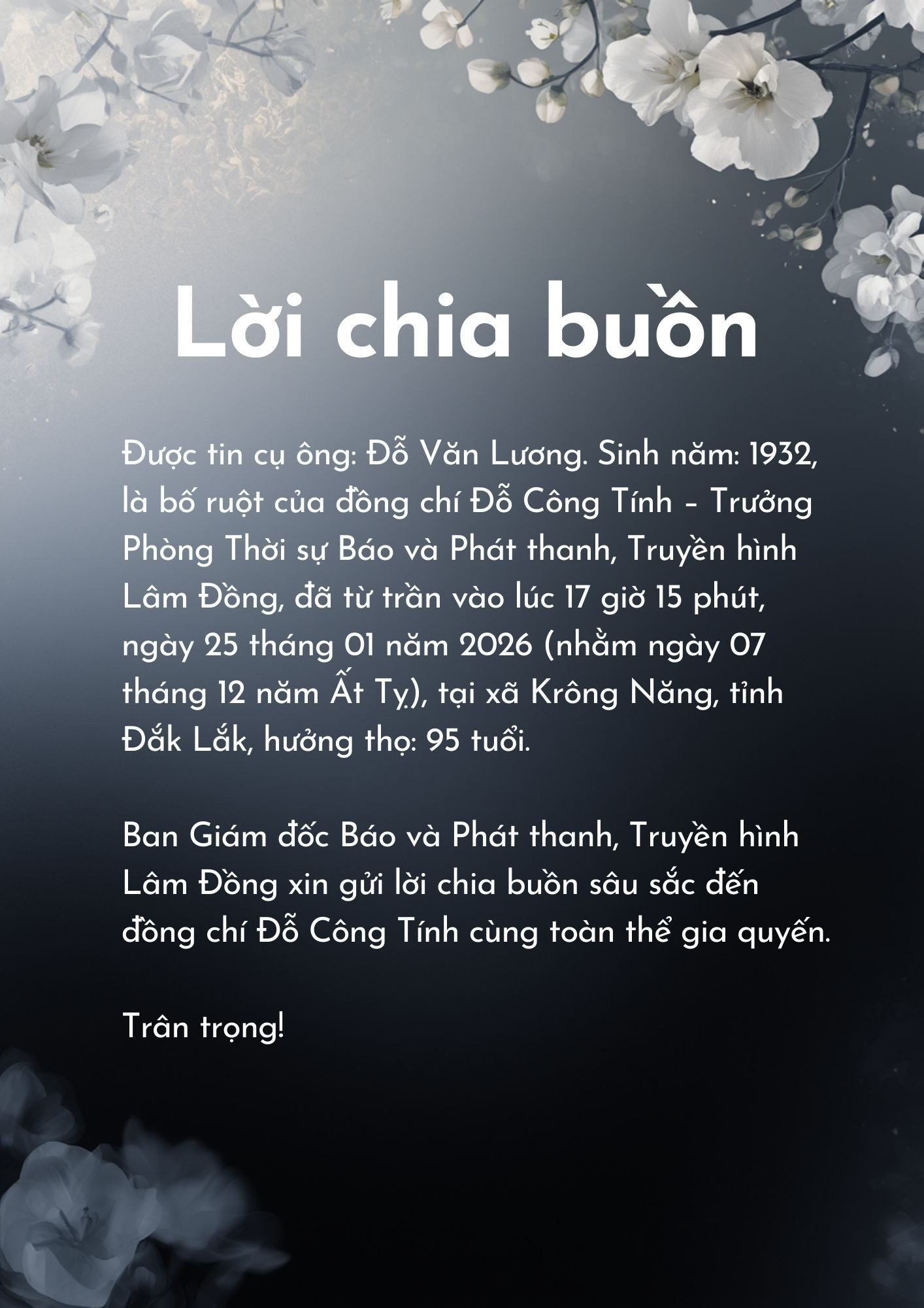 Lời chia buồn