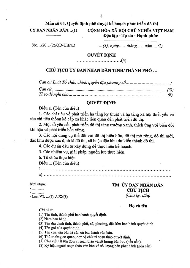 Các MẪU ĐỀ CƯƠNG liên quan đến thực hiện phát triển đô thị, đô thị xanh- Ảnh 8.
