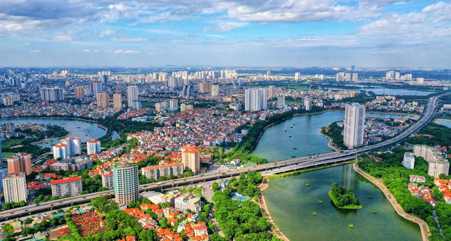 Phối cảnh minh họa các khu đô thị mới tại Hà Nội trong tương lai.