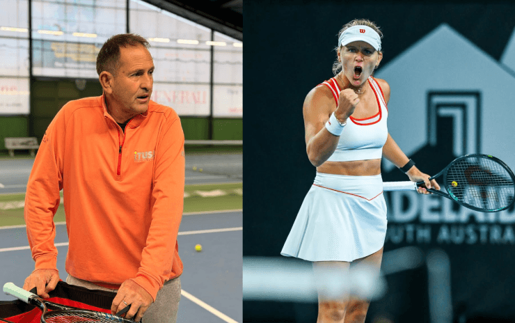 HLV Font De Mora và tay vợt Peyton Stearns tại Australian Open