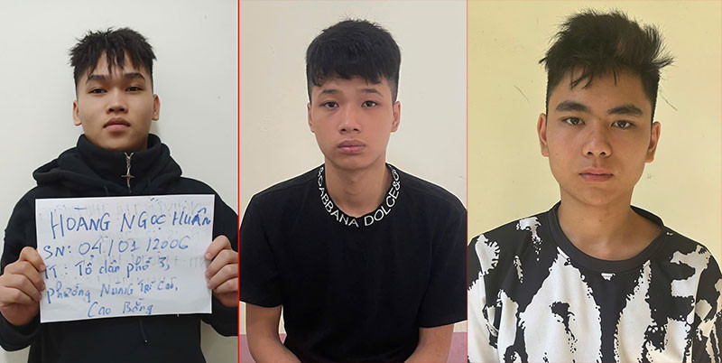 Các đối tượng Hoàng Ngọc Huân, Phạm Quang Linh và Bế Lý Hà Nam
