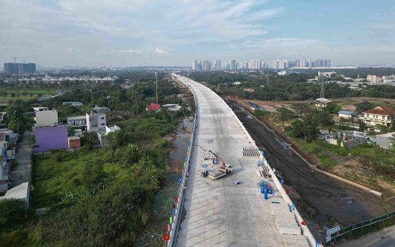 Cầu cạn dự án Vành đai 3 qua khu vực TP Thủ Đức