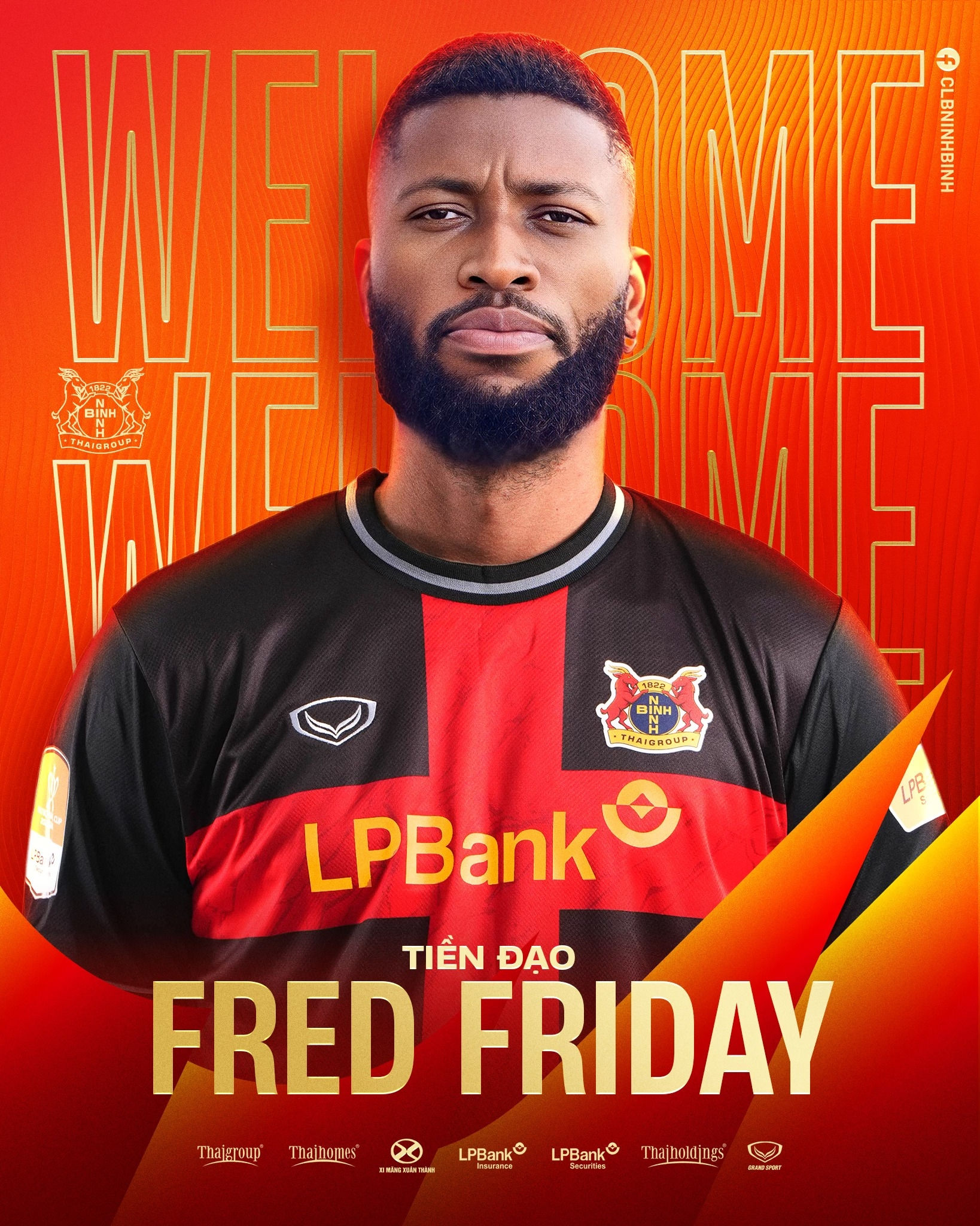 Ninh Bình FC chính thức ra mắt ngoại binh Fred Friday từ câu lạc bộ Hải Phòng