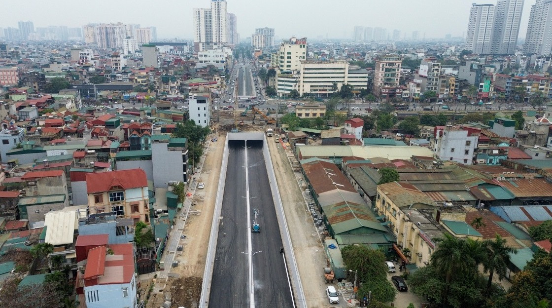 Thi công hầm chui Kim Đồng - Giải Phóng tại Hà Nội
