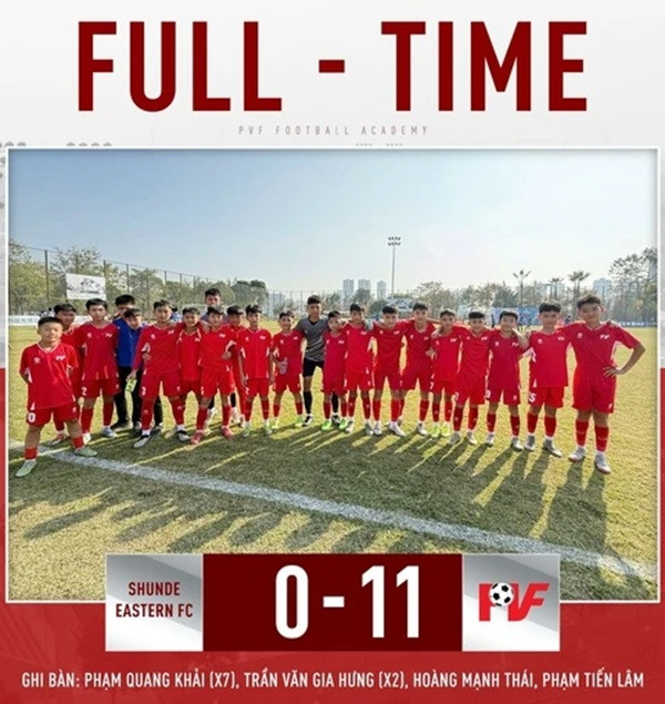 U13 PVF đã có trận ra quân tưng bừng tại giải FT Cup 2026.