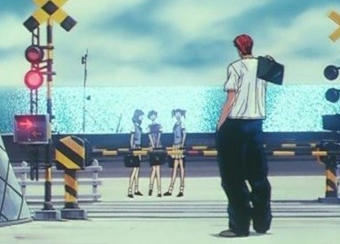 Giao lộ tại ga tàu Kamakura Kokomae bối cảnh trong Slam Dunk