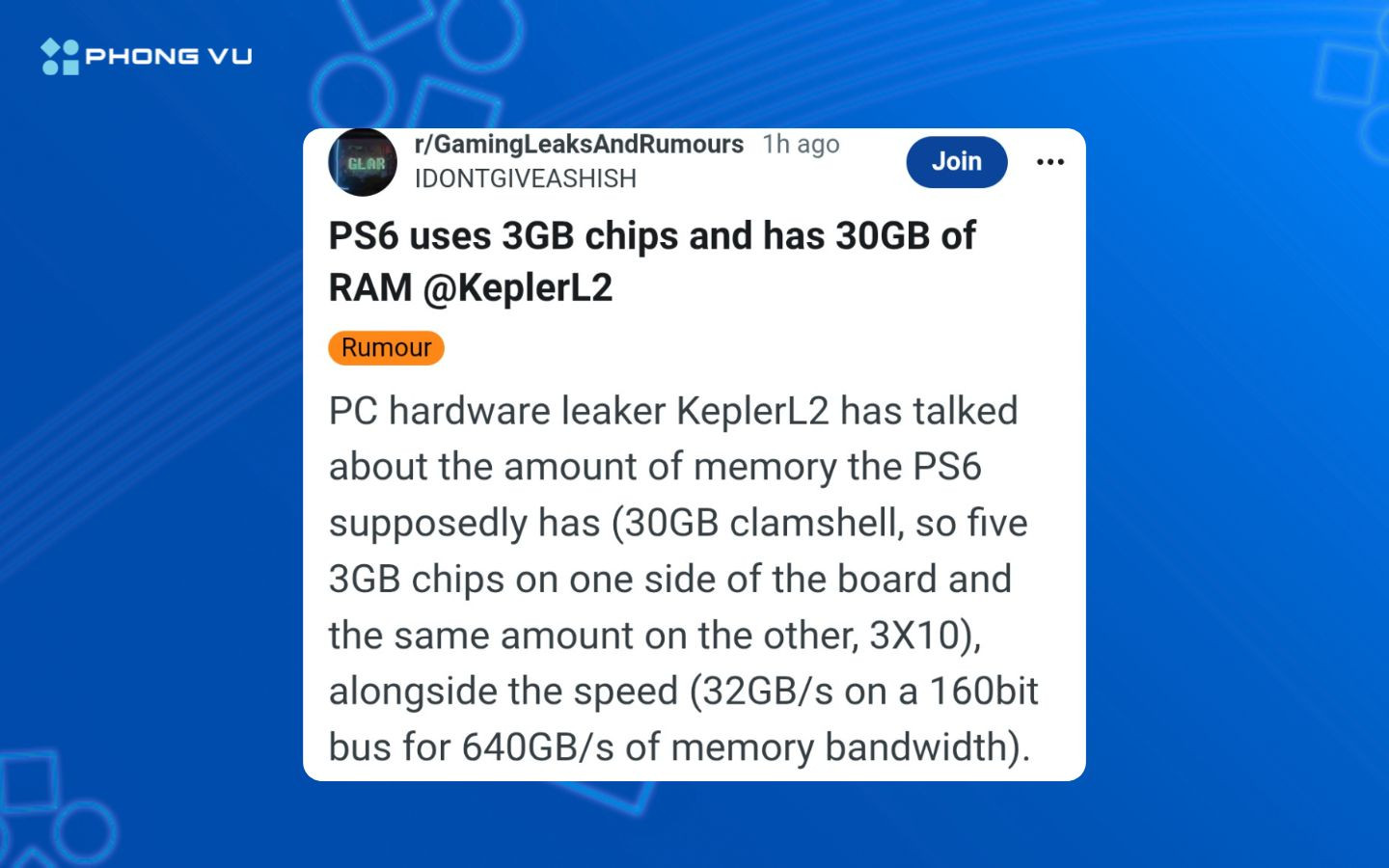 Thông tin rò rỉ về bộ nhớ RAM GDDR7 trên PlayStation 6