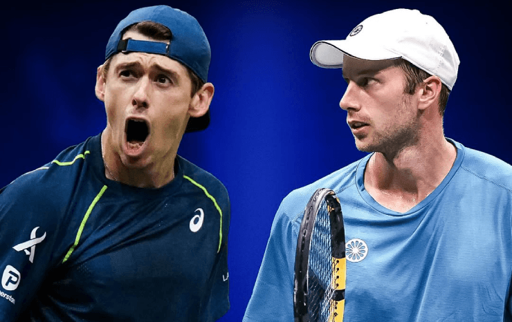 De Minaur và De Zandschulp trước trận tứ kết Rotterdam Open