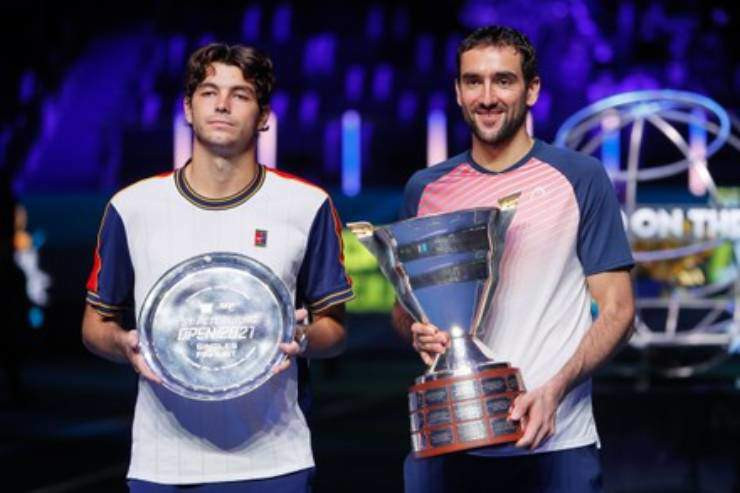 Fritz (bên trái) gặp Cilic (bên phải) là trận đấu dự kiến kéo dài trong 3 set