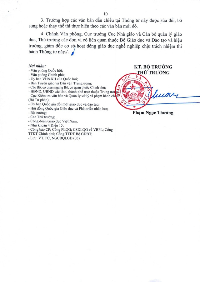 Thông tư 05/2026/TT-BGDĐT quy định chế độ làm việc đối với nhà giáo giáo dục nghề nghiệp- Ảnh 10.