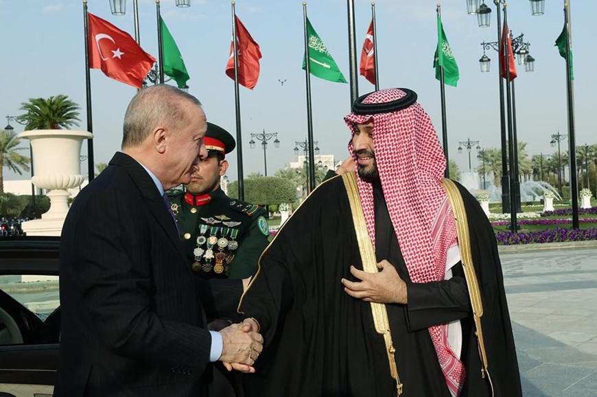 Tổng thống Thổ Nhĩ Kỳ Recep Tayyip Erdogan gặp Thái tử Saudi Arabia Mohammed bin Salman tại Riyadh