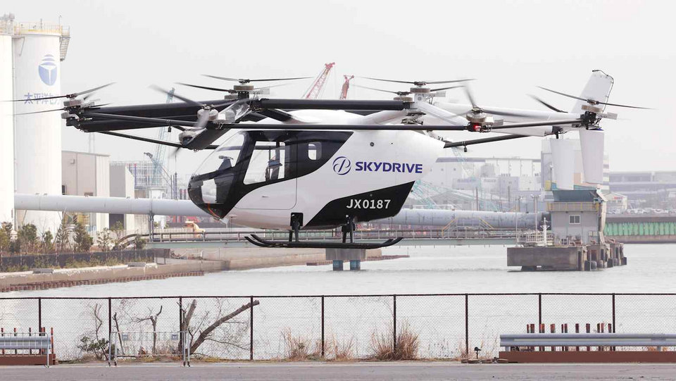 SkyDrive thực hiện chuyến bay thử nghiệm ô tô bay tại Tokyo