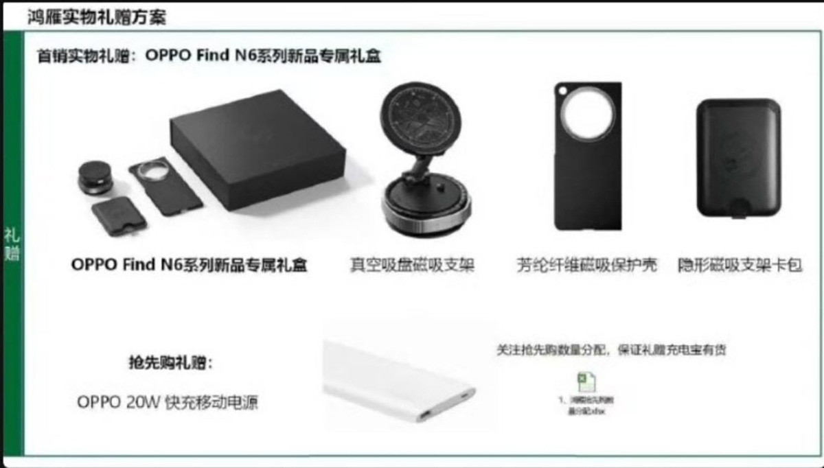 Bộ quà tặng phụ kiện từ tính của OPPO Find N6