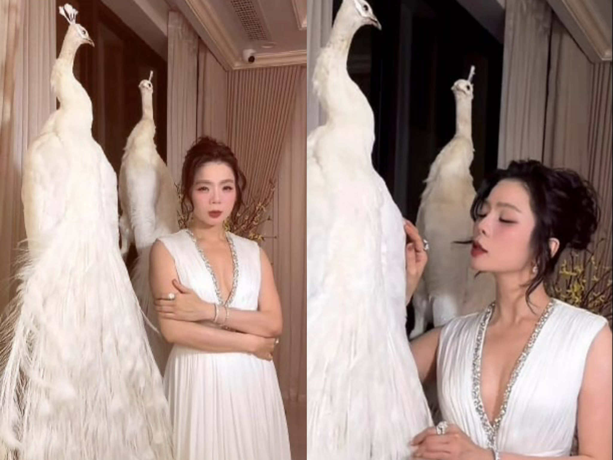 Hoa hậu Đền Hùng Giáng My nền nã trong trang phục áo dài.