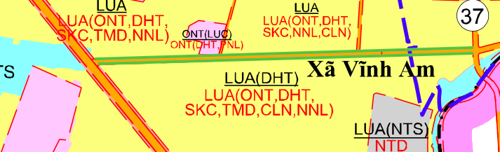 Tuyến đường dự kiến mở tại xã Vĩnh Am