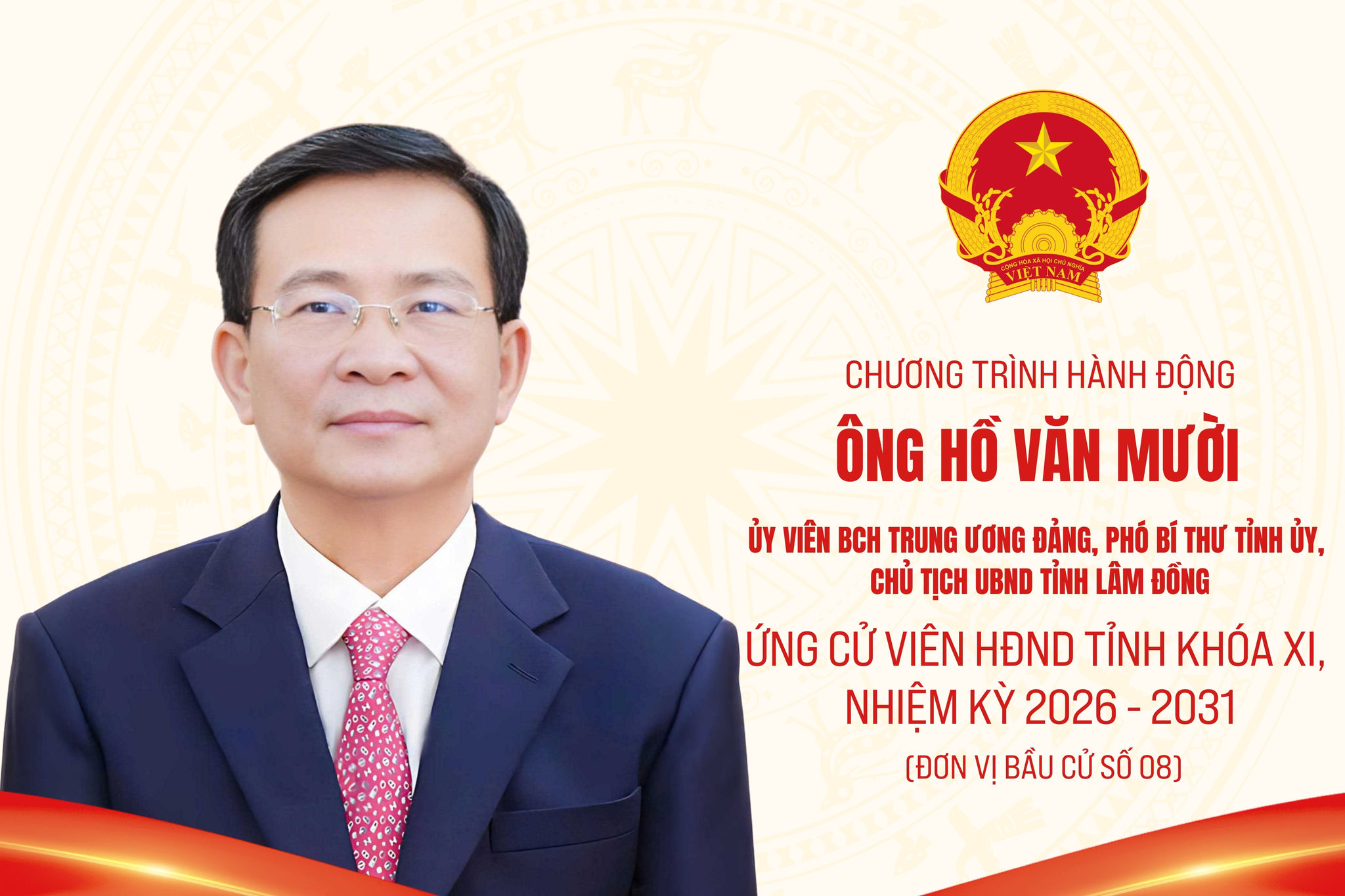 Chương trình hành động của ông Hồ Văn Mười, ứng cử viên đại biểu HĐND tỉnh Lâm Đồng nhiệm kỳ 2026 - 2031