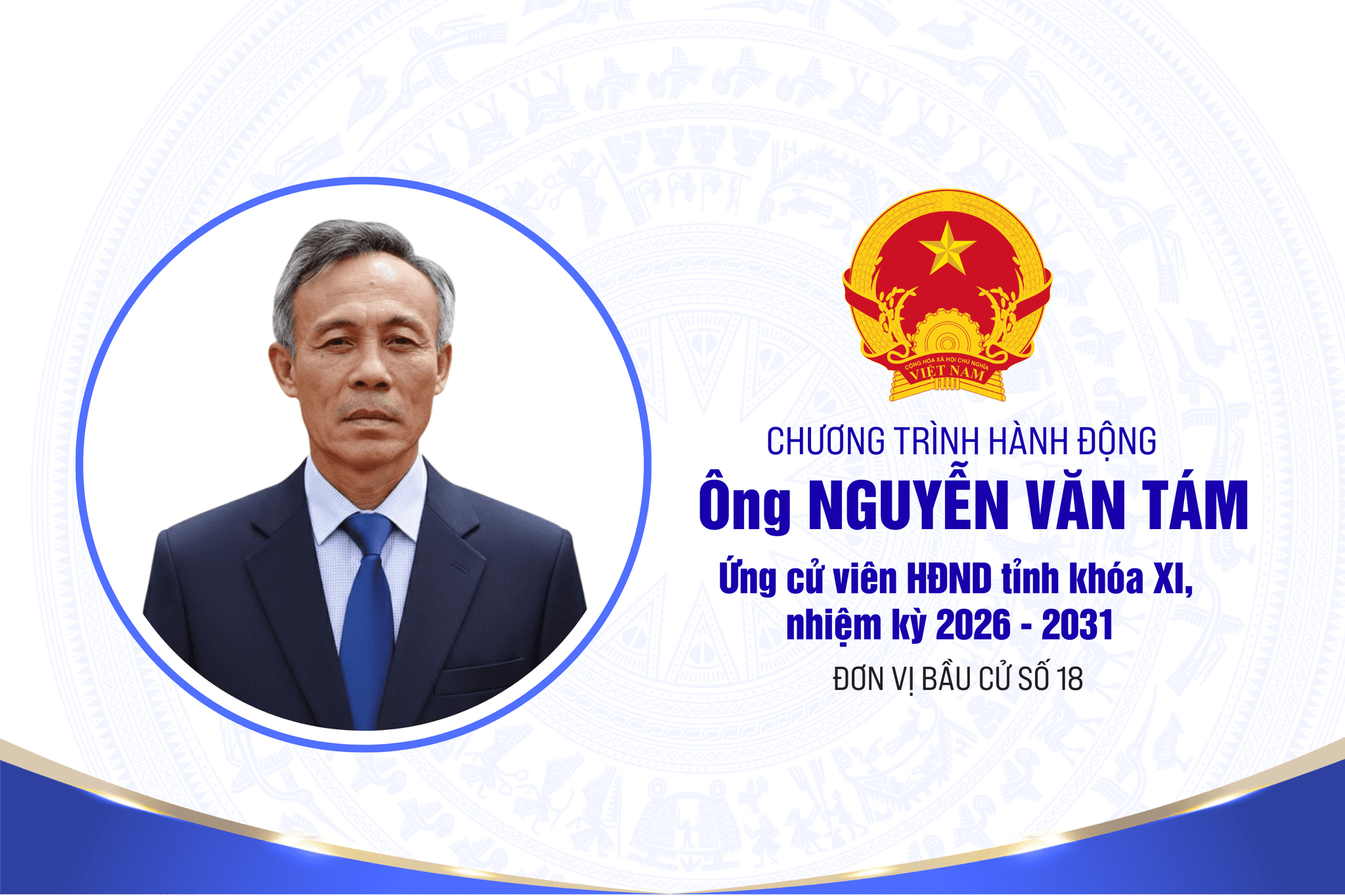 Chương trình hành động của ông Nguyễn Văn Tám ứng cử viên HĐND Link vào Dubai88 nhà cái khóa XI, nhiệm kỳ 2026 - 2031