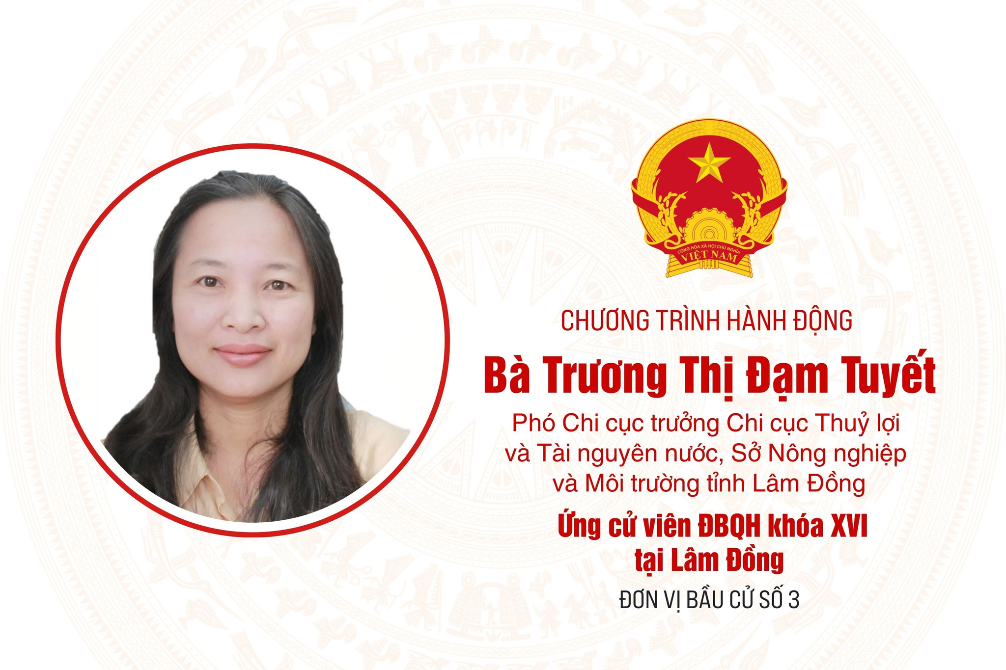 Bà Trương Thị Đạm Tuyết pc