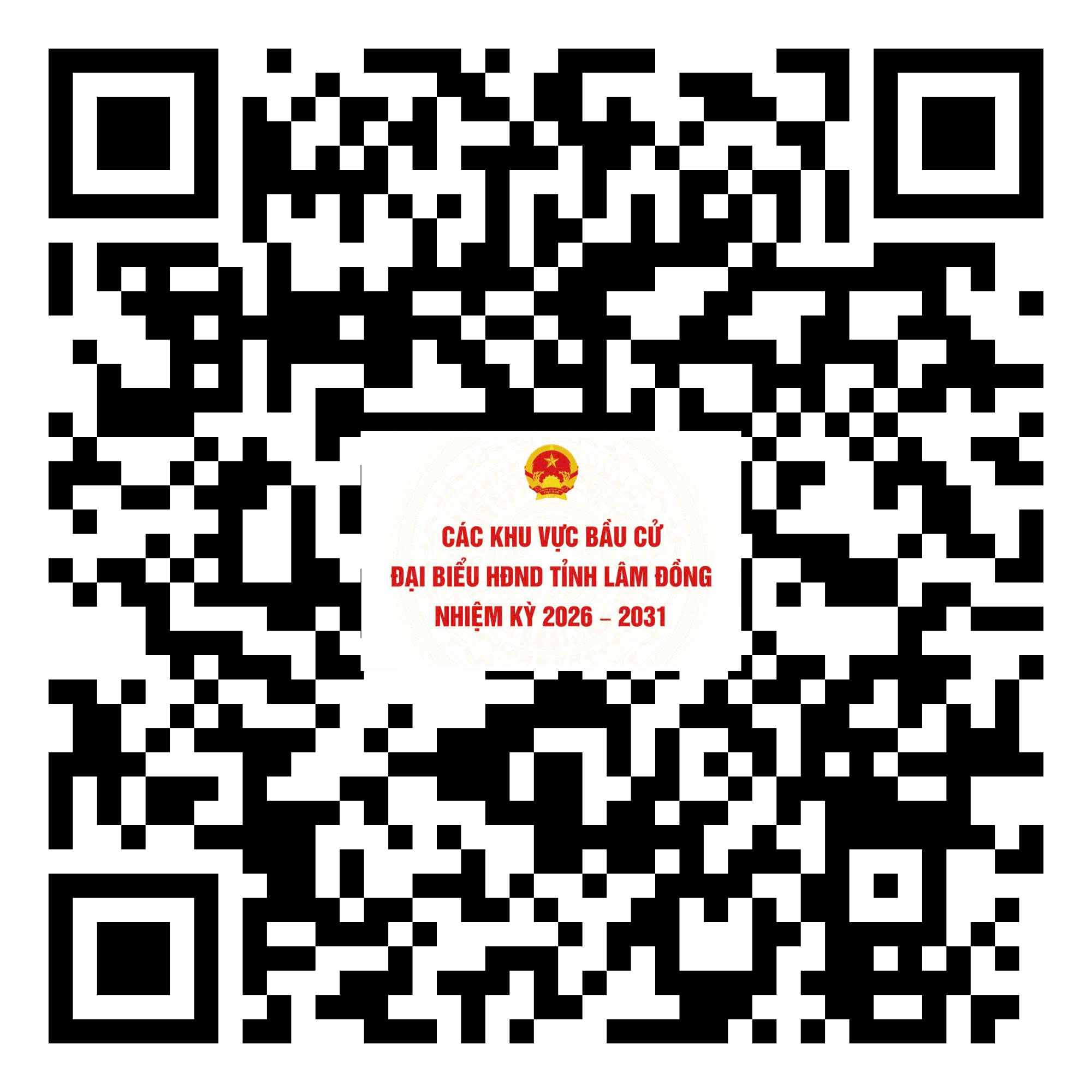 Quét mã QR để xem các khu vực bầu cử đại biểu HĐND tỉnh Lâm Đồng khóa XI, nhiệm kỳ 2026-2031