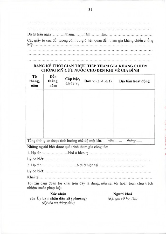 Chế độ chính sách với đối tượng trực tiếp tham gia kháng chiến chống Mỹ nhưng chưa được hưởng chính sách- Ảnh 38.