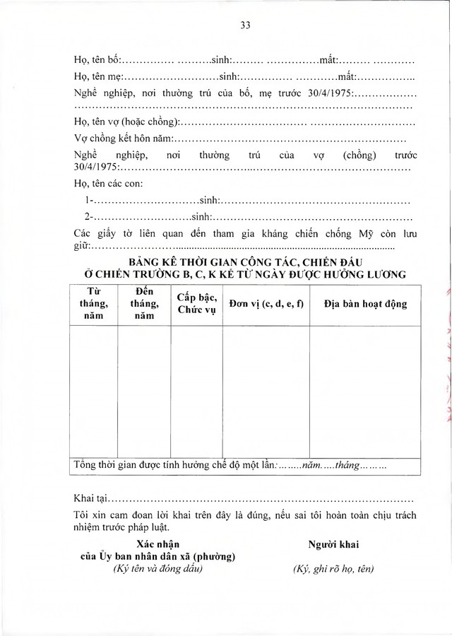 Chế độ chính sách với đối tượng trực tiếp tham gia kháng chiến chống Mỹ nhưng chưa được hưởng chính sách- Ảnh 33.