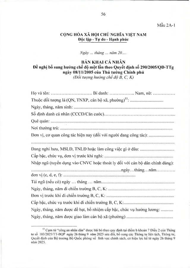 Chế độ chính sách với đối tượng trực tiếp tham gia kháng chiến chống Mỹ nhưng chưa được hưởng chính sách- Ảnh 51.