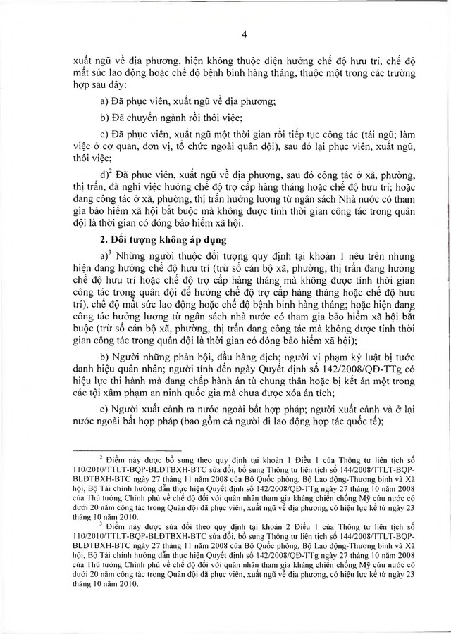 Chế độ với quân nhân tham gia kháng chiến chống Mỹ, dưới 20 năm trong quân đội đã xuất ngũ- Ảnh 4.