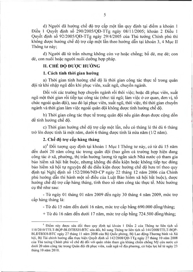 Chế độ với quân nhân tham gia kháng chiến chống Mỹ, dưới 20 năm trong quân đội đã xuất ngũ- Ảnh 5.