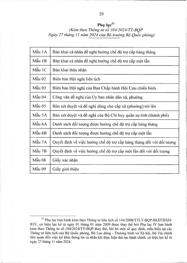 Chế độ với quân nhân tham gia kháng chiến chống Mỹ, dưới 20 năm trong quân đội đã xuất ngũ- Ảnh 20.