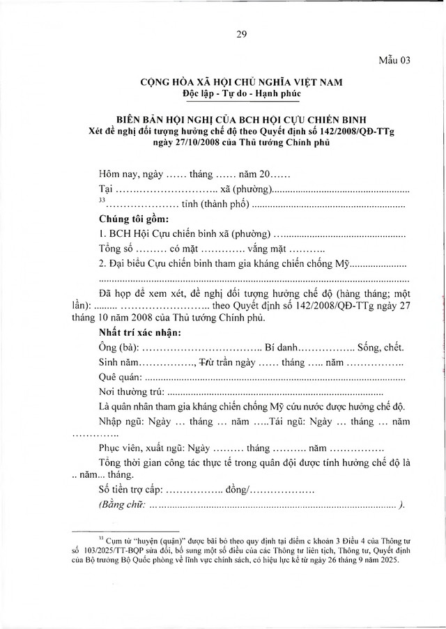 Chế độ với quân nhân tham gia kháng chiến chống Mỹ, dưới 20 năm trong quân đội đã xuất ngũ- Ảnh 29.