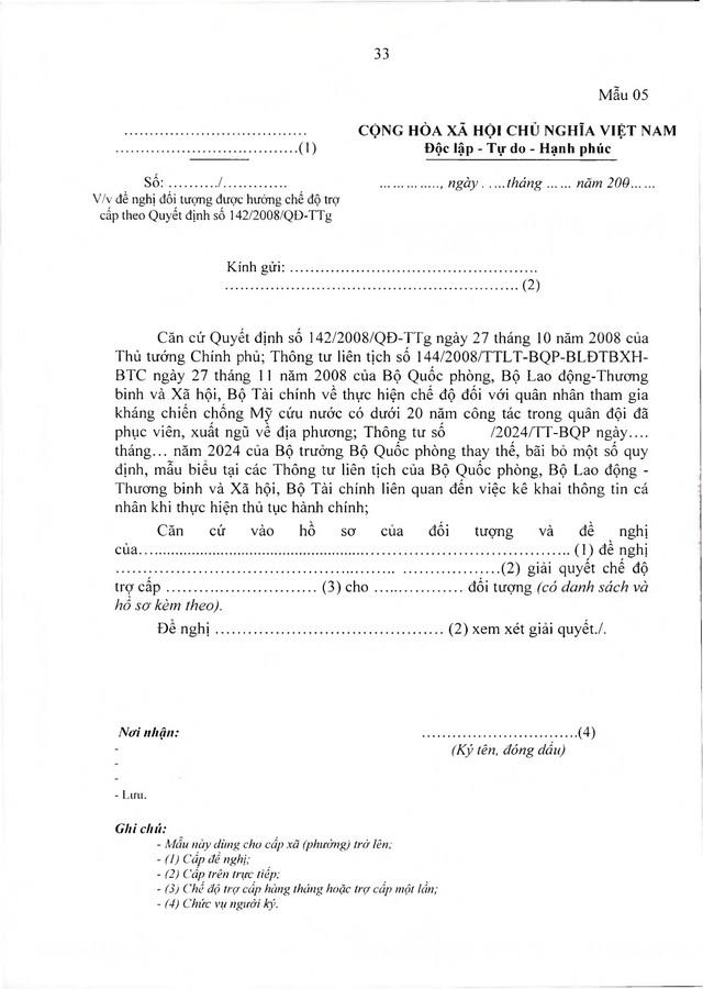 Chế độ với quân nhân tham gia kháng chiến chống Mỹ, dưới 20 năm trong quân đội đã xuất ngũ- Ảnh 33.
