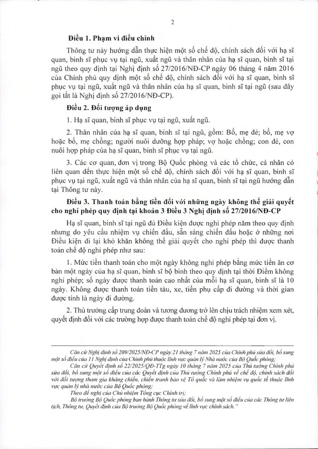 Chế độ, chính sách với hạ sĩ quan, binh sĩ tại ngũ, xuất ngũ; thân nhân hạ sĩ quan, binh sĩ tại ngũ- Ảnh 2.