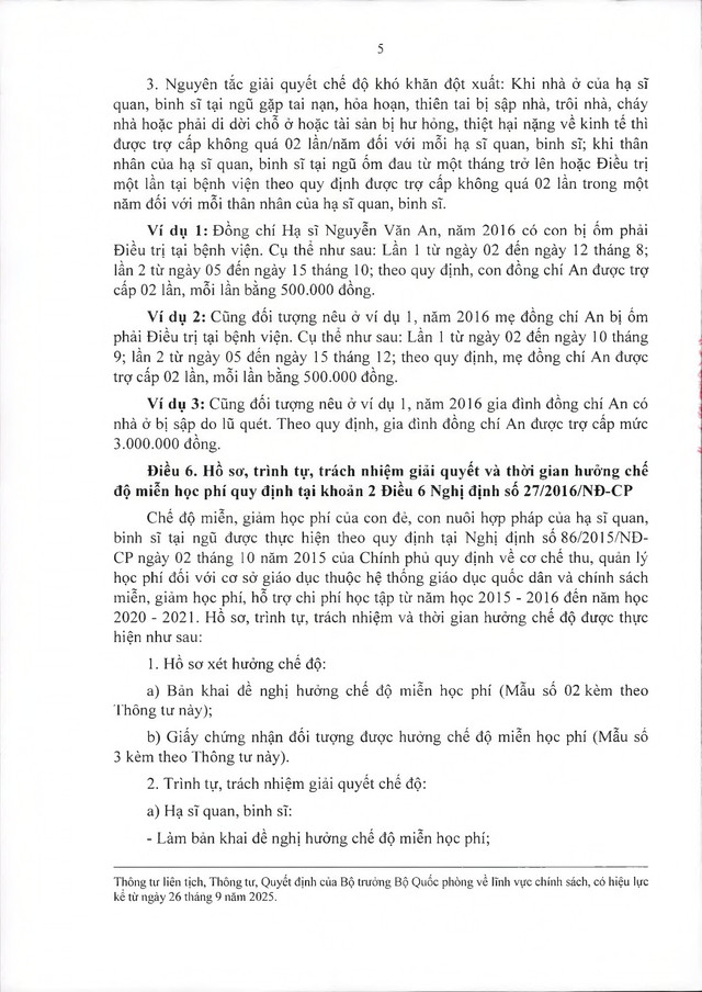 Chế độ, chính sách với hạ sĩ quan, binh sĩ tại ngũ, xuất ngũ; thân nhân hạ sĩ quan, binh sĩ tại ngũ- Ảnh 5.