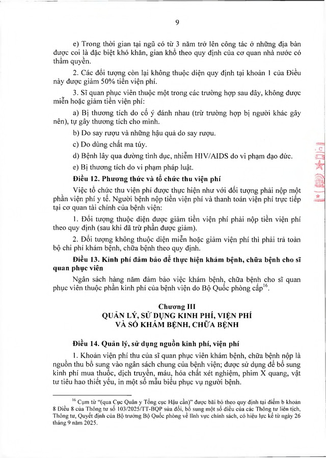 Quy định về khám, chữa bệnh với sĩ quan phục viên đủ 15 năm phục vụ trong Quân đội- Ảnh 9.