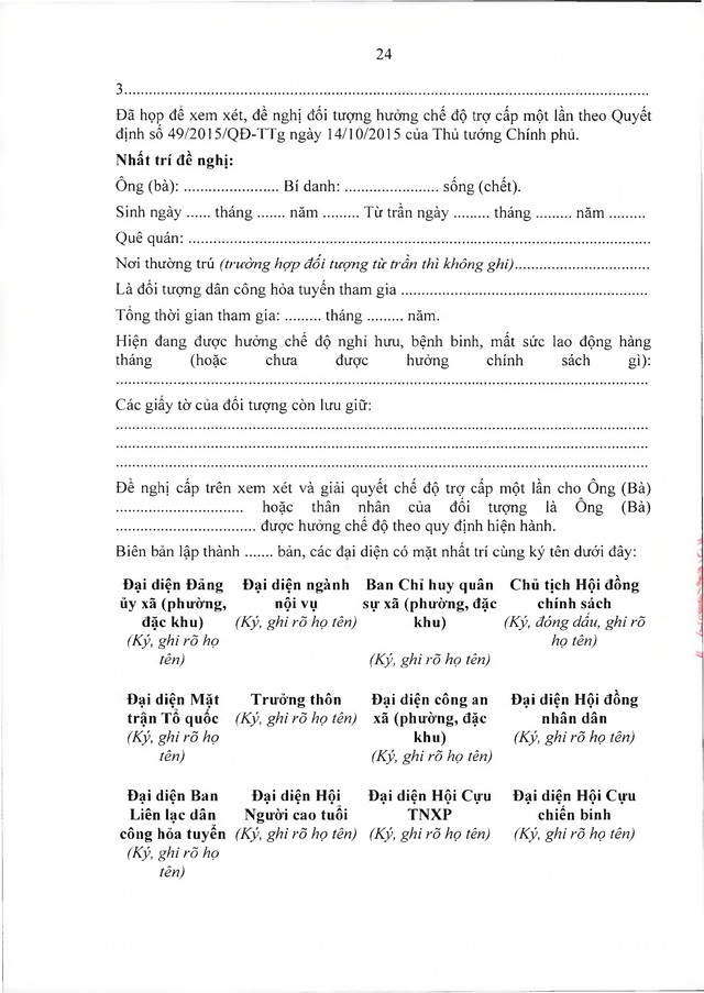 Quy định chế độ với dân công hỏa tuyến tham gia kháng chiến, làm nhiệm vụ quốc tế- Ảnh 25.