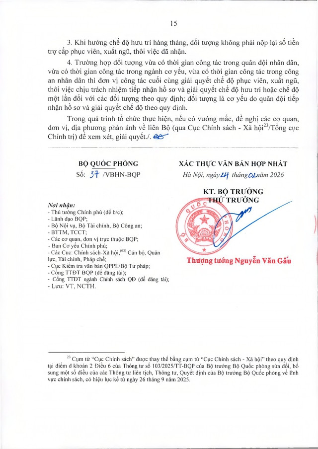 Chế độ quân nhân, công an tham gia chiến tranh bảo vệ Tổ quốc, làm nhiệm vụ ở Campuchia, Lào sau 30/4/1975 đủ 20 năm trong quân đội đã xuất ngũ- Ảnh 15.