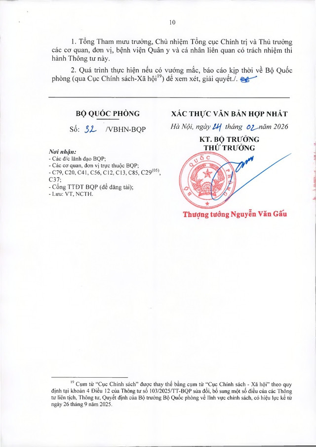 Quy định về khám, chữa bệnh với quân nhân chuyên nghiệp đủ 15 năm công tác trở lên đã phục viên- Ảnh 10.