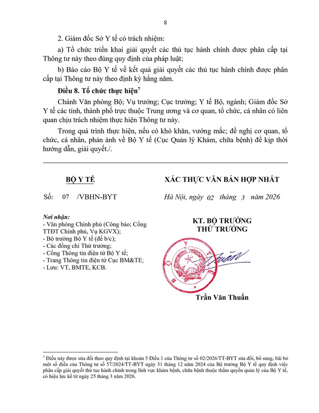 Hướng dẫn phân cấp giải quyết thủ tục hành chính trong khám, chữa bệnh - Ảnh 8.