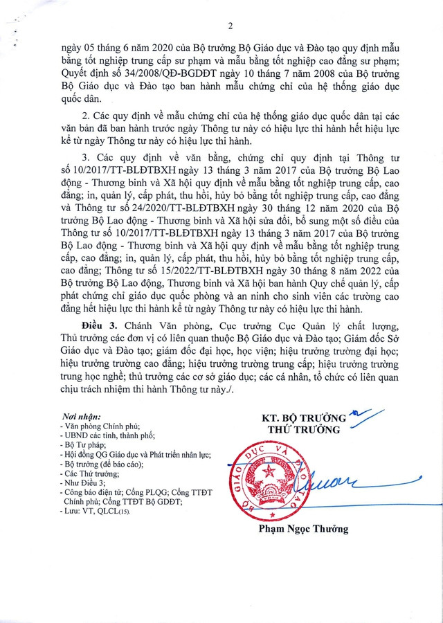 Quy chế mới về văn bằng, chứng chỉ của hệ thống giáo dục quốc dân- Ảnh 3.