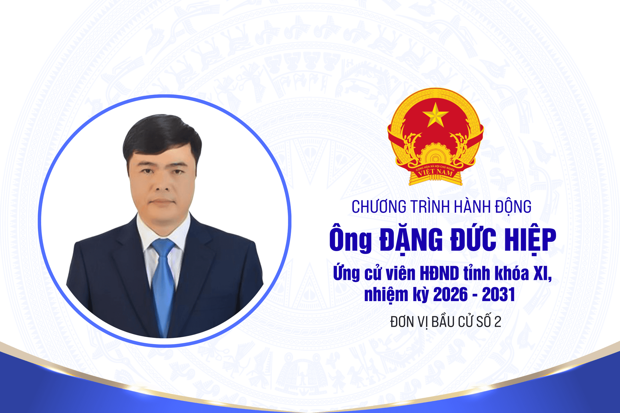 Chương trình hành động của ông Đặng Đức Hiệp, ứng cử viên HĐND Link vào Dubai88 nhà cái khóa XI, nhiệm kỳ 2026 - 2031