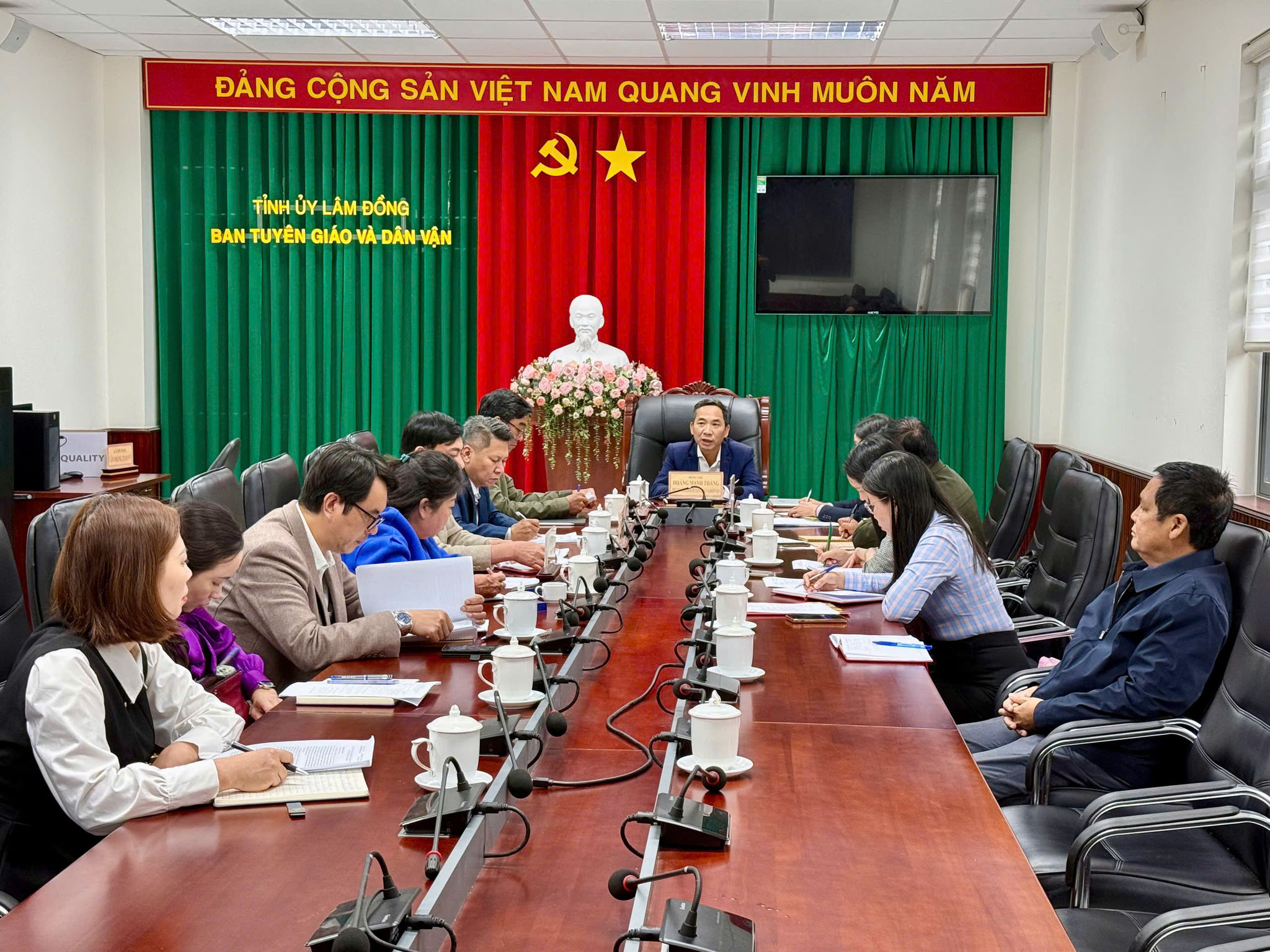 Quang cảnh hội nghị giao ban báo chí